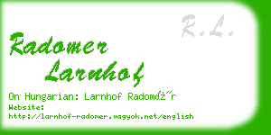 radomer larnhof business card